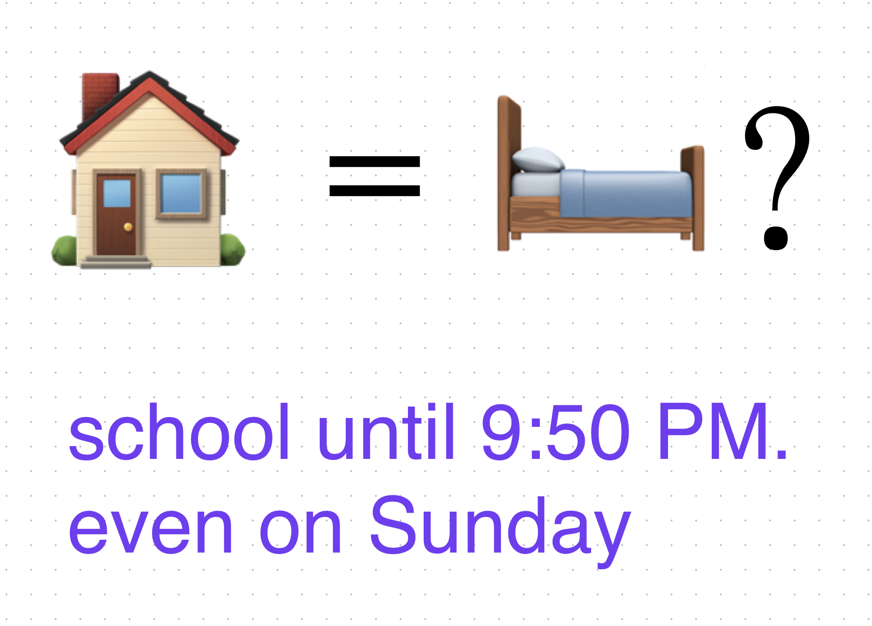 🏠 = 🛏️？