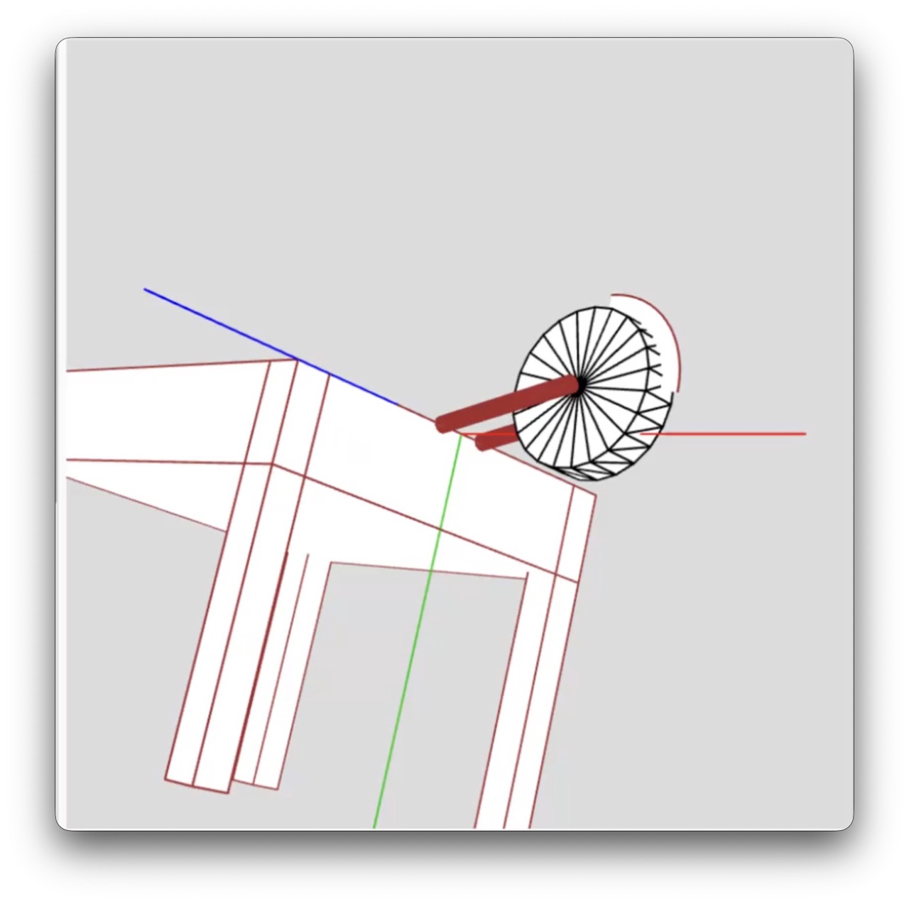 Enning mounting the rope on the pulley wheel